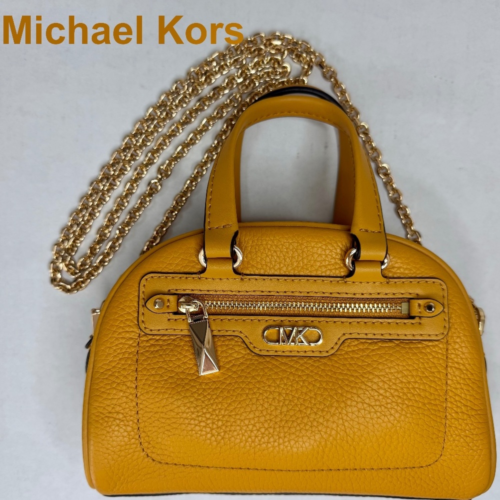 Michael Kors Williamsburg Exta Small Bowling Crossbody/Pebbled Leather/Golden